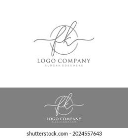 FK Initial letters, handwriting signature logo.