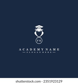 FK Initials Academy Logo Vector Art Icons and Graphics