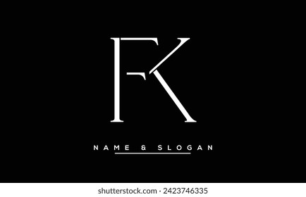 FK,  KF Abstract  Letters Logo  Monogram