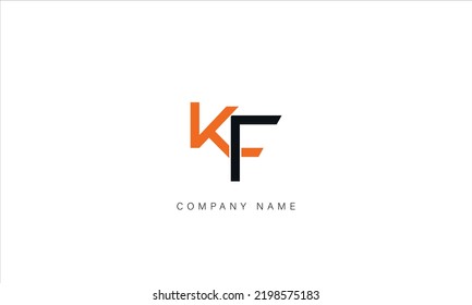 FK, KF Alphabet Letters Logo Monogram