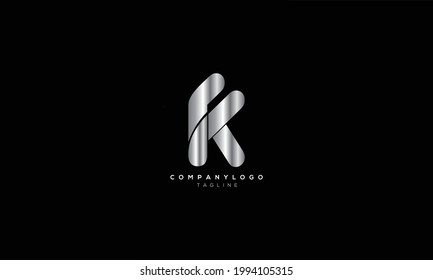 FK KF F AND K Abstract initial monogram letter alphabet logo design