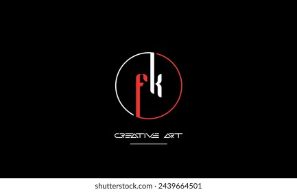 FK, KF, F, K abstract letters logo monogram