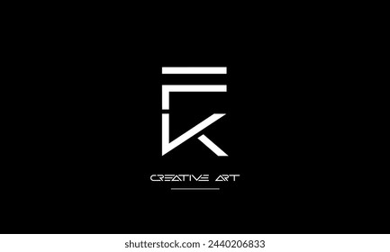 FK, KF, F, K abstract letters logo monogram