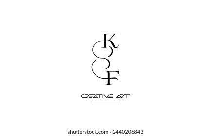 FK, KF, F, K abstract letters logo monogram