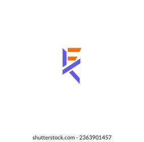 FK, KF Buchstaben Logo Design Template Elemente. Modernes abstraktes Logo für digitale Buchstaben.