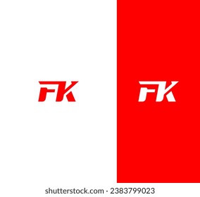 FK ,KF letter logo design template elements. Modern abstract digital alphabet letter logo.