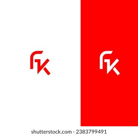 FK ,KF letter logo design template elements. Modern abstract digital alphabet letter logo.