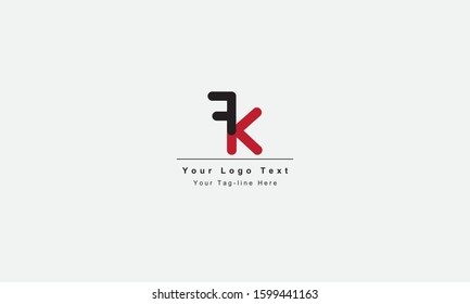 FK or KF letter logo. Unique attractive creative modern initial FK KF F K initial based letter icon logo