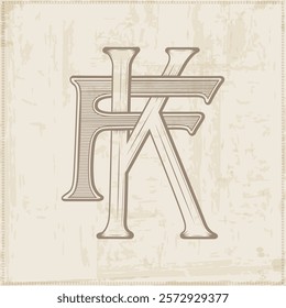 FK, KF ,  logo FK, Letter FK, Monogram FK, vector, logo, Wedding Monogram Initials, Wedding Logo,Wedding Monogram, Logo Design , Monogram Vintage