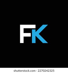 FK or KF ‍abstract outstanding professional business awesome artistic branding company different colors illustration logo
