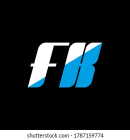 FK letter logo design on black background. FK creative initials letter logo concept. fk icon design. FK white and blue letter icon design on black background. F K