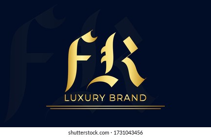 FK Letter Logo Design Template Vector
