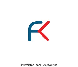 Vector de plantilla de diseño de logotipo de carta FK