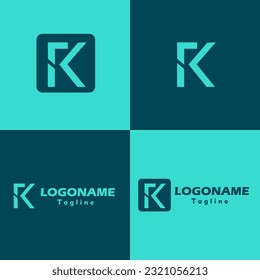 FK letter logo design template.  for beauty companies or other businesses