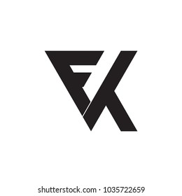 FK letter logo design vector