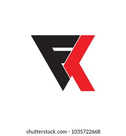 FK letter logo design vector