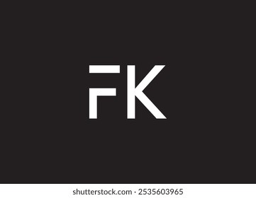 FK letter logo and initial logo design