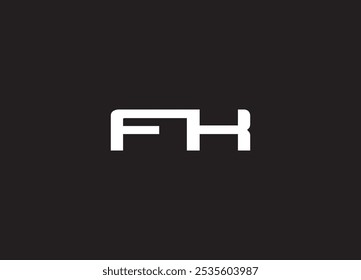 Logotipo de la letra de FK y diseño inicial del logotipo