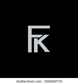 FK Letter monogram with abstrac concept style design