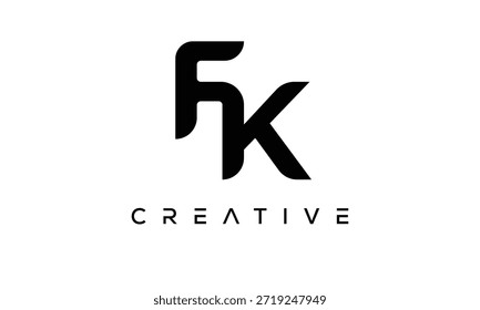 FK Letter Monogram Logo for Modern Creative Brand Identity