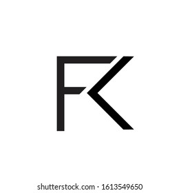FK logo design simple modern template