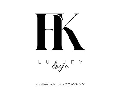 Letra Serif FK Monogram Tipografia Logotipo para identidade de marca premium elegante