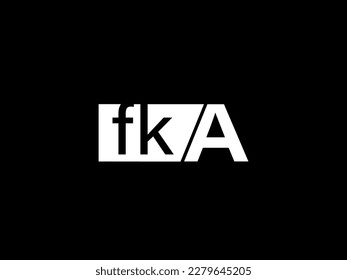 FKA Logo and Graphics design vector art, Icons isolated on black background