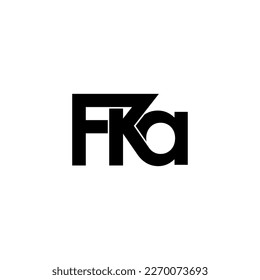 fka typography letter monogram logo design