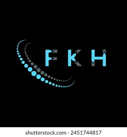 Diseño abstracto del logotipo de la letra FKH. Diseño único FKH. ¡FKH!
