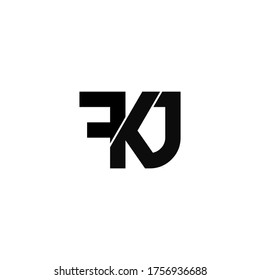 fkj letter original monogram logo design