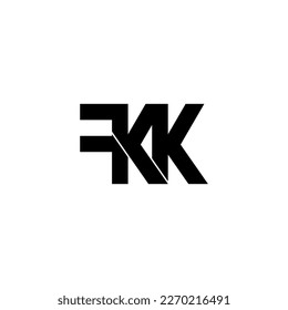 fkk lettering initial monogram logo design