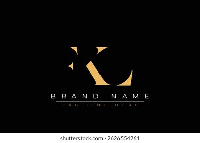 FKL abstrato letra logotipo design. Este logotipo é desenhado por três letras abstratas.
