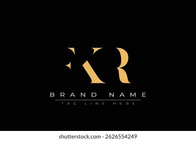 FKR abstract letter logo design. This logo is designed by three abstract letters.