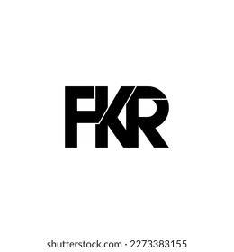 fkr typography letter monogram logo design