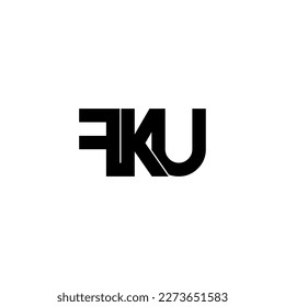 fku initial letter monogram logo design