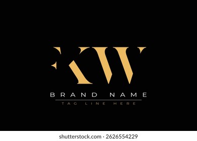 FKW abstract letter logo design. This logo is designed by three abstract letters.