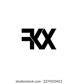 fkx typography letter monogram logo design