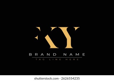 FKY abstract letter logo design. This logo is designed by three abstract letters.