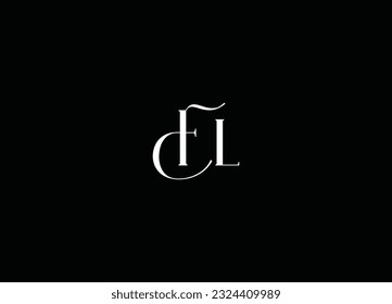 FL Alphabet Letters Logo And  Monogram Logo Design