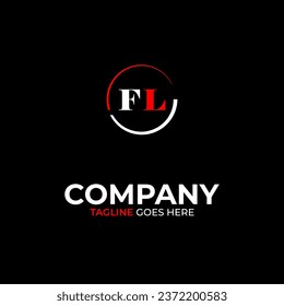 plantilla de diseño de logotipo para letras modernas creativas de FL
