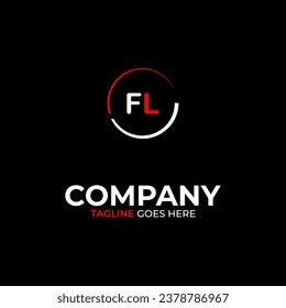 plantilla de diseño de logotipo para letras modernas creativas de FL