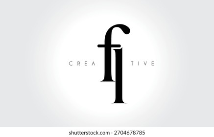 FL Elegant Serif Monogram Logo – Luxury Lowercase Typographic Lettermark for Modern Branding