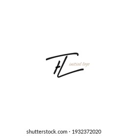 FL handgeschriebenes Logo Beauty-Monogramm und elegantes Design