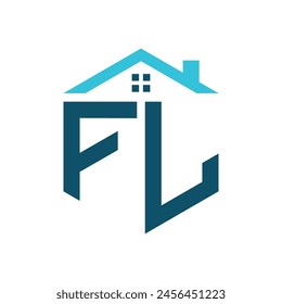 FL House Logo Design Template. Letter FL Logo for Real Estate, Construction or any House Related Business