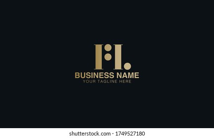 FL  initial based letter typography logo design 