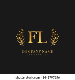 FL Initial beauty floral logo template