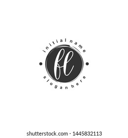 FL Initial beauty monogram logo vector