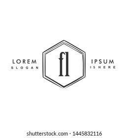 FL Initial beauty monogram logo vector
