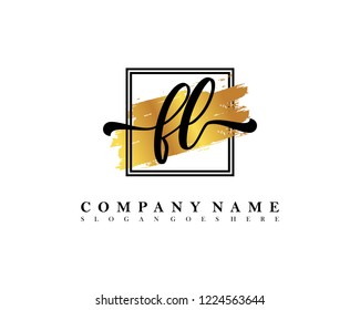 FL Initial handwriting logo concept