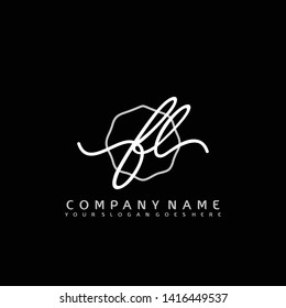 FL Initial handwriting logo concept